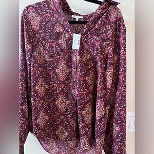 Maurices Purple and Pink Button Down Shirt